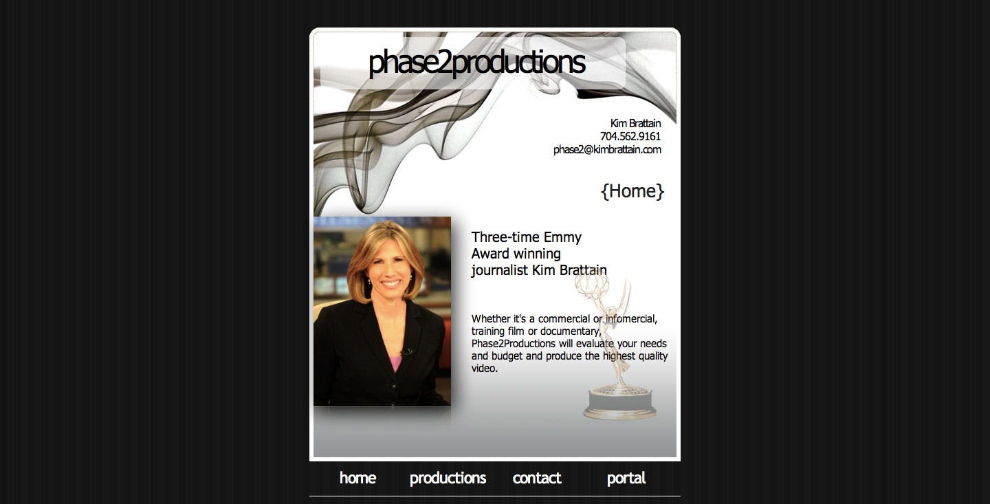 Phase2 Productions website screenshot
