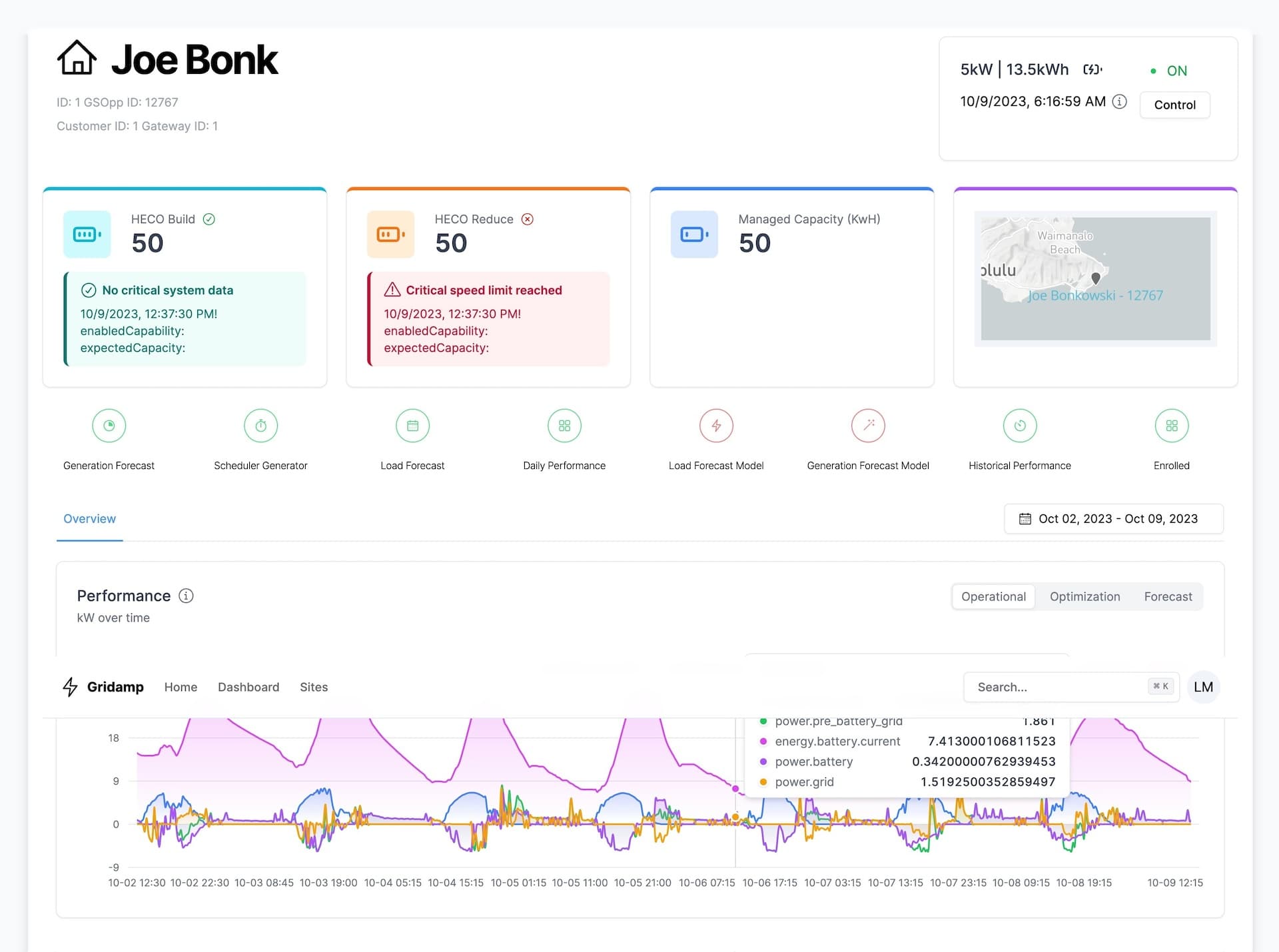 Swell Energy dashboard 1